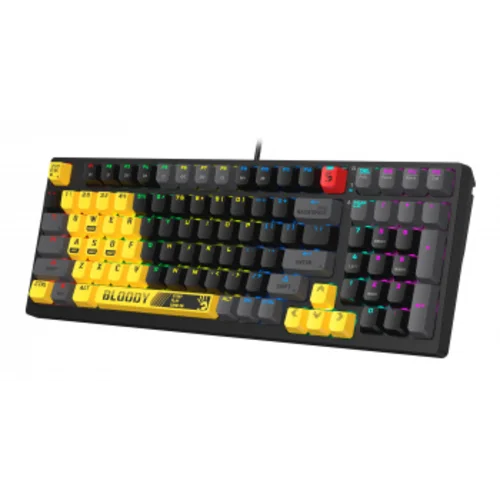 Клавиатура A4Tech Bloody S98 механическая желтый/серый USB for gamer LED (SPORTS LIME)